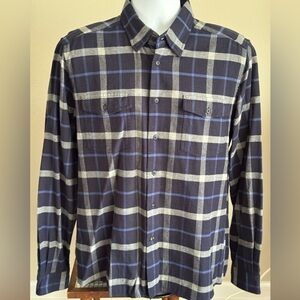 BARBOUR Forestay Tailored Fit Classic Tartan Brushed  Cotton Flannel Shirt Med